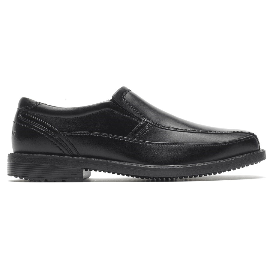 Rockport Stijl Leader 2 Bike Neus Slip-On Loafers Heren Zwart | NL785I2M6