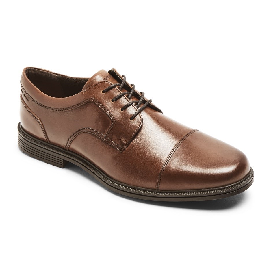 Rockport Taylor Waterdichte Cap Neus Oxford Schoenen Heren Donkerbruin | NL9O6M028