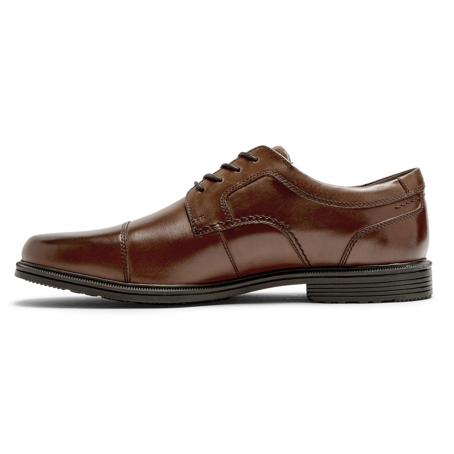 Rockport Taylor Waterdichte Cap Neus Oxford Schoenen Heren Donkerbruin | NL9O6M028