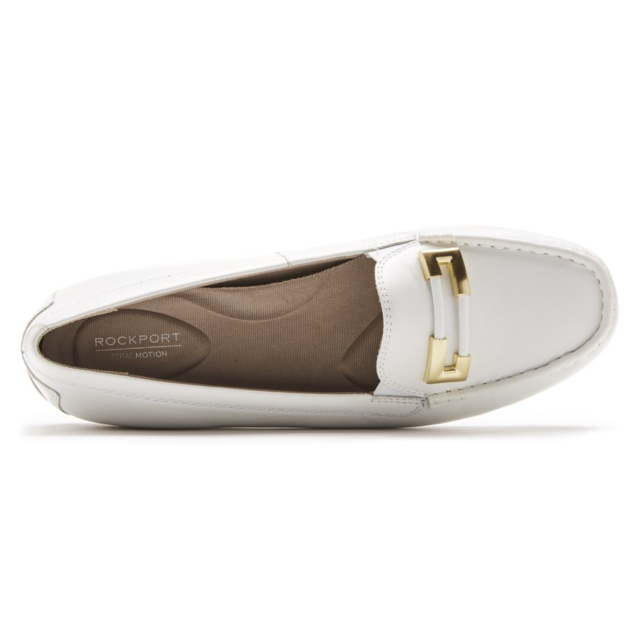 Rockport Total Motion Driver Ornament Loafers Dames Wit | NL6982I5O