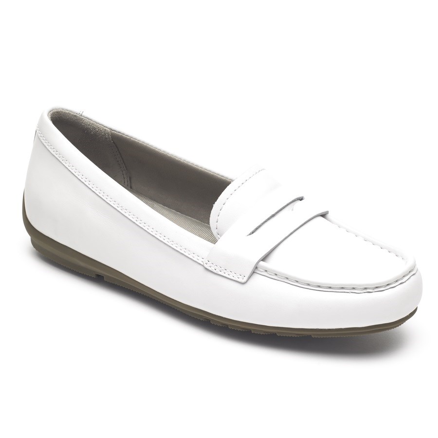 Rockport Total Motion Driver Penny Loafers Dames Wit | NL06512OI