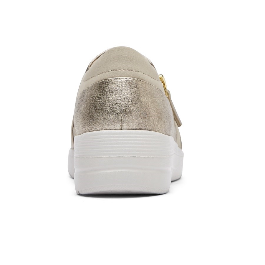 Rockport Total Motion Lillie Side Zip Slip On Sneakers Dames Goud | NL956OI08