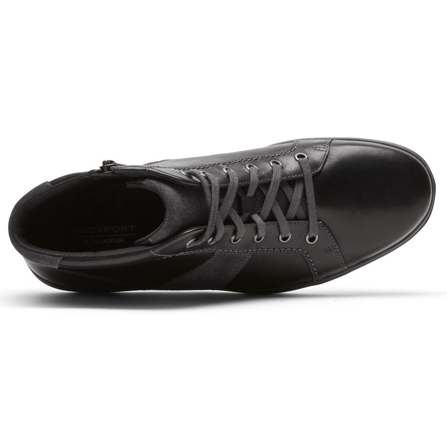 Rockport Total Motion Lite Zip Sneakers Heren Zwart | NL6058O9I