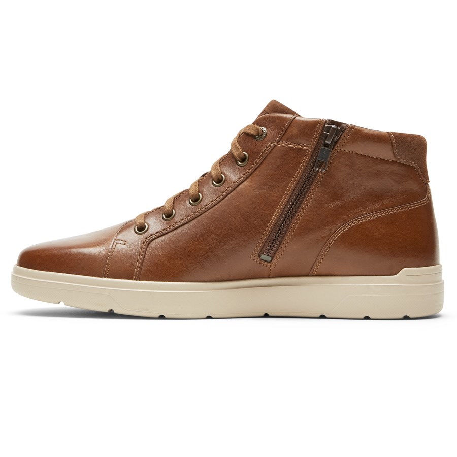 Rockport Total Motion Lite Zip Sneakers Heren Bruin | NL60O9I28