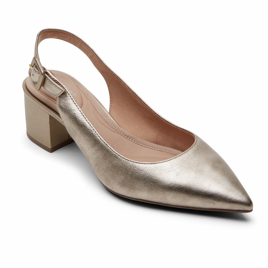 Rockport Total Motion Noelle Slingback Hakken Dames Goud | NL956I281