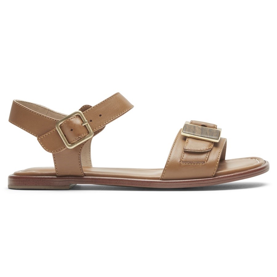 Rockport Total Motion Zadie Gesp Sandalen Dames Bruin | NL0I5691O