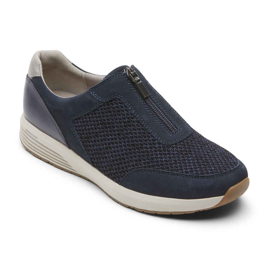 Rockport Trustride ProWalker Zip Slip On Sneakers Dames Indigo | NL0965O81