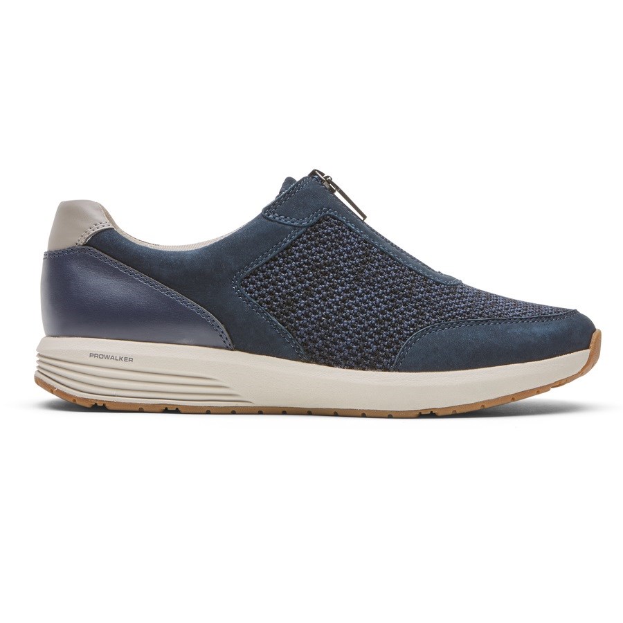 Rockport Trustride ProWalker Zip Slip On Sneakers Dames Indigo | NL0965O81