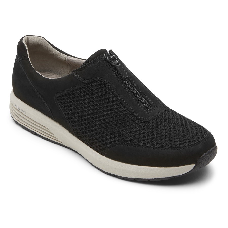 Rockport Trustride ProWalker Zip Slip On Sneakers Dames Zwart | NL26M9I05