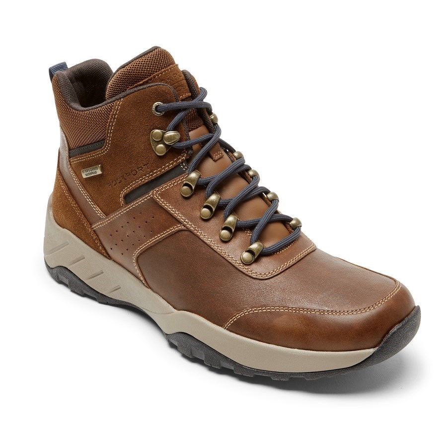 Rockport XCS Spruce Peak Trekker Waterdichte Wandellaarzen Heren Bruin | NL45291I6