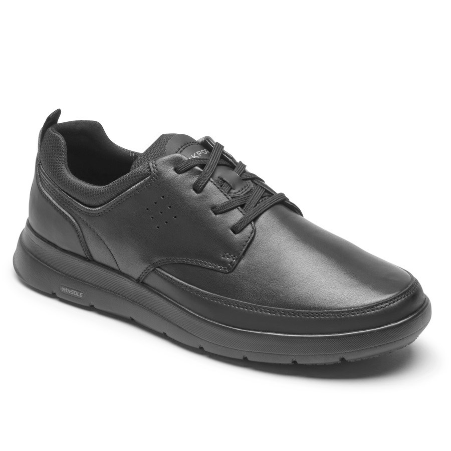 Rockport truFLEX Cayden Plain Neus Sneakers Heren Zwart | NL6I95802