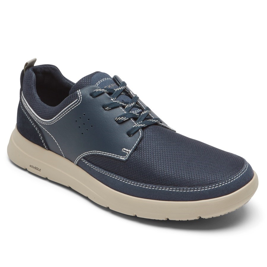 Rockport truFLEX Cayden Plain Neus Sneakers Heren Donkerblauw | NL8I02O6M