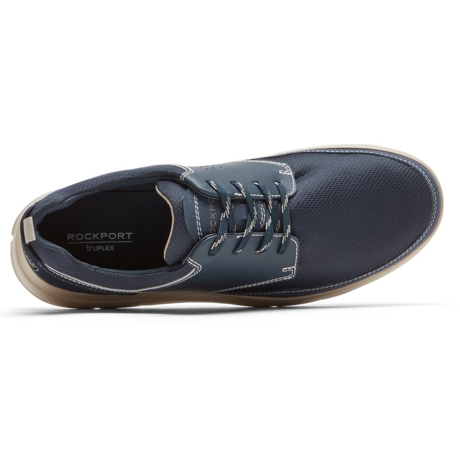 Rockport truFLEX Cayden Plain Neus Sneakers Heren Donkerblauw | NL8I02O6M