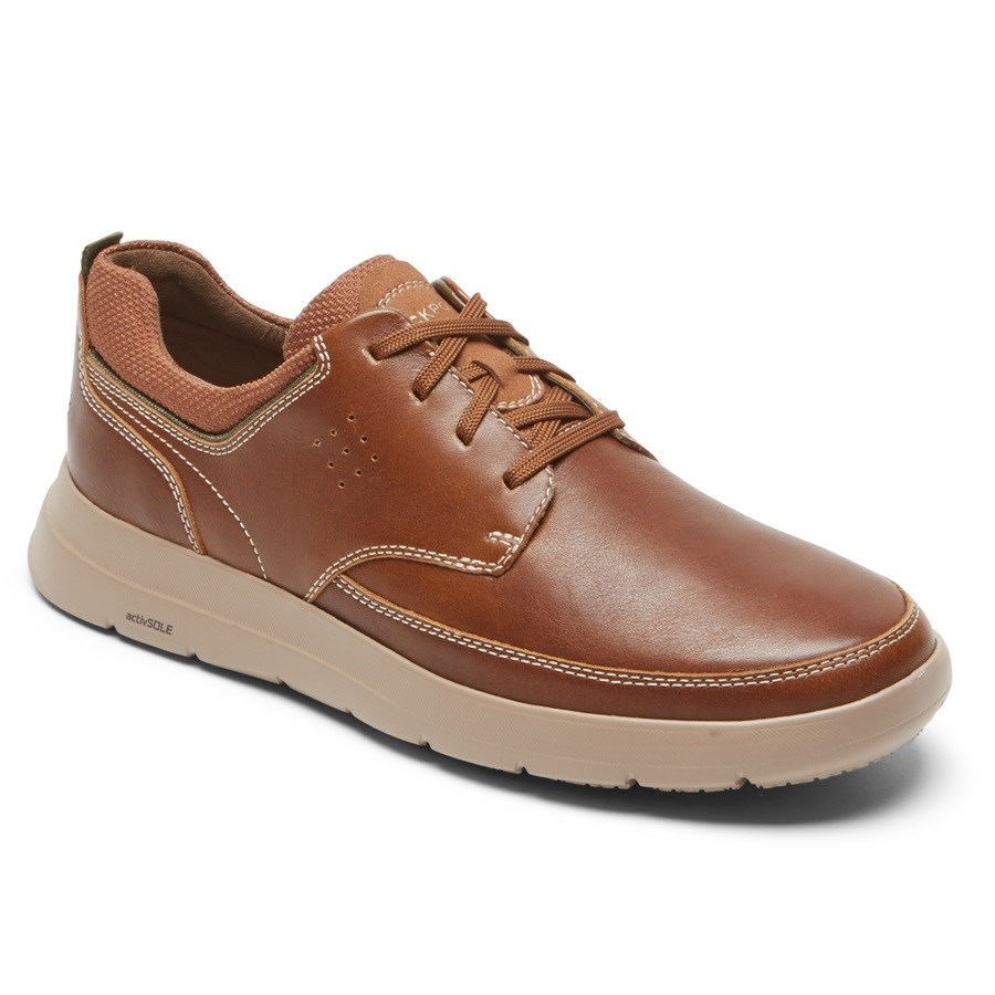 Rockport truFLEX Cayden Plain Neus Sneakers Heren Bruin | NL8OI5012