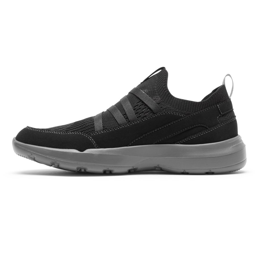 Rockport truFLEX Evolution Mudguard Slip On Sneakers Heren Zwart | NL4825I90