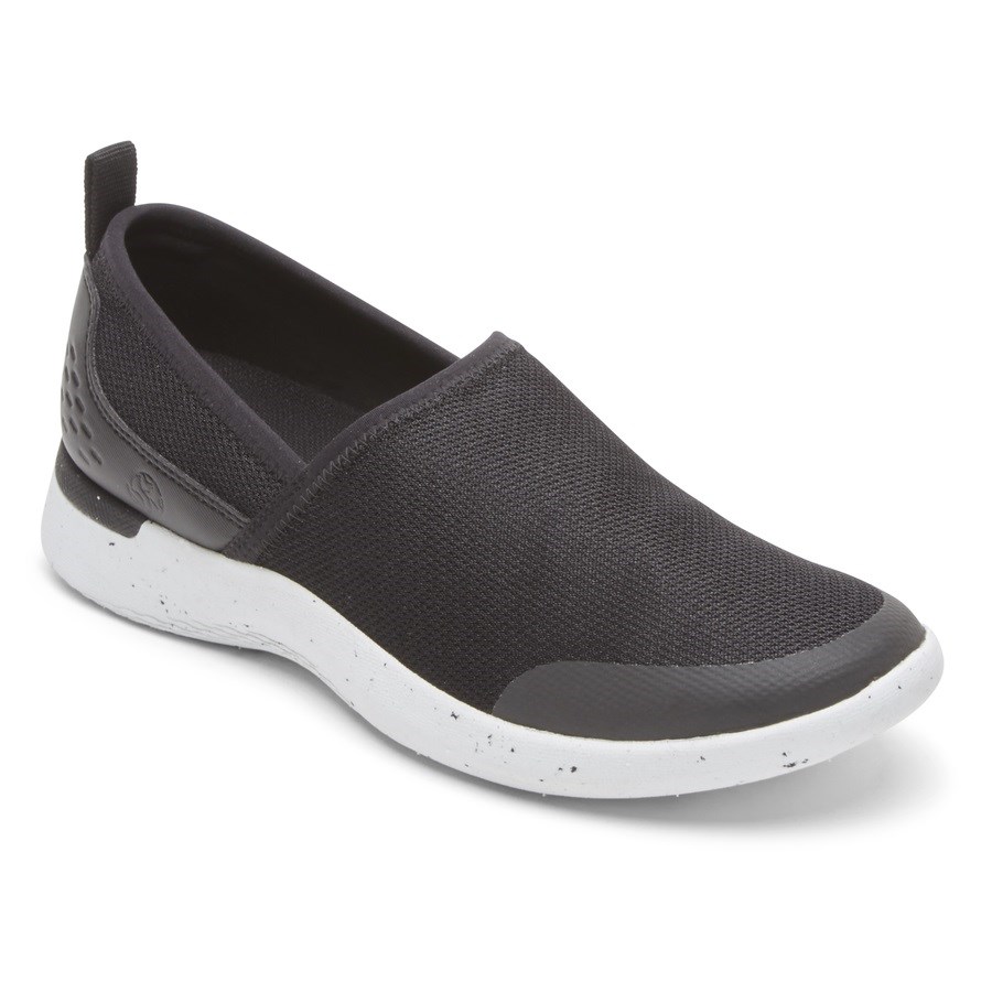 Rockport truFLEX Fly Washable Knit Slip On Sneakers Dames Zwart | NL4609185