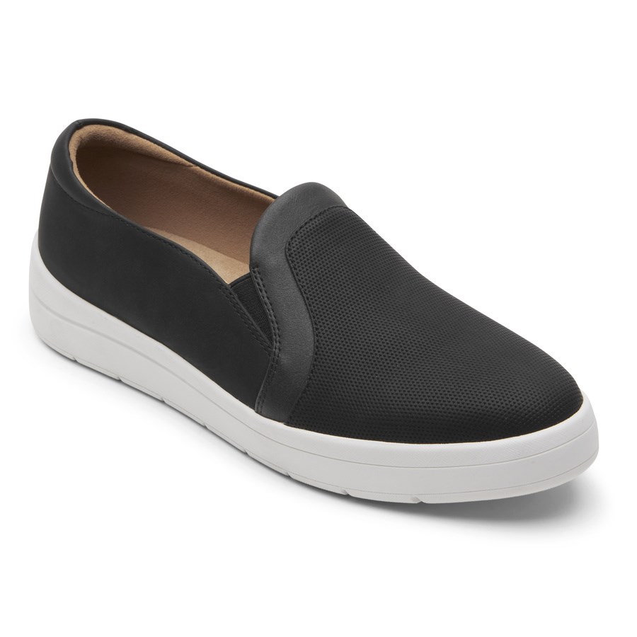 Rockport truFLEX Navya Slip On Sneakers Dames Zwart | NL2M51O60