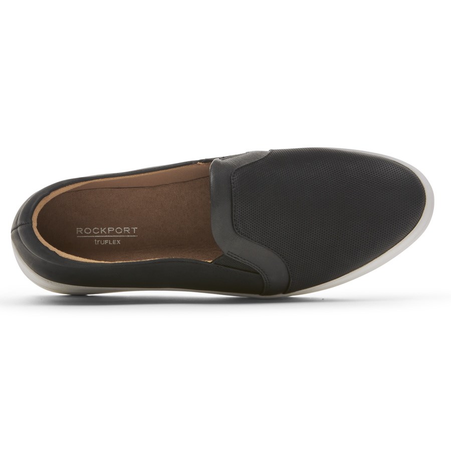 Rockport truFLEX Navya Slip On Sneakers Dames Zwart | NL2M51O60