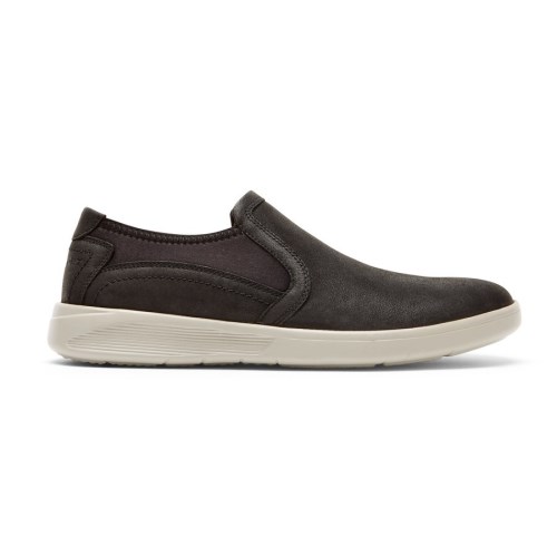 Rockport Caldwell Twin Gore Slip On Sneakers Heren Zwart | NL06952IM