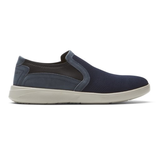 Rockport Caldwell Twin Gore Slip On Sneakers Heren Donkerblauw | NL8MO9025