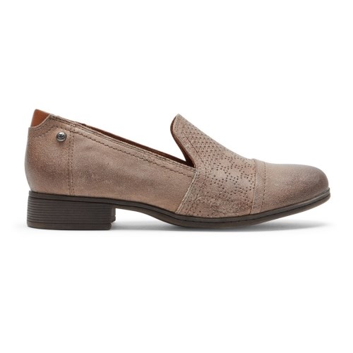 Rockport Cobb Hill Crosbie Slip-On Loafers Dames Bruin | NL15980M2