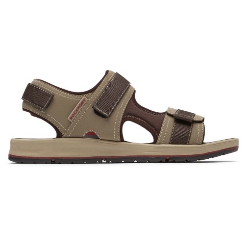 Rockport Lucky Bay Sport 3 Riemen Sandalen Heren Bruin | NL2M0915O