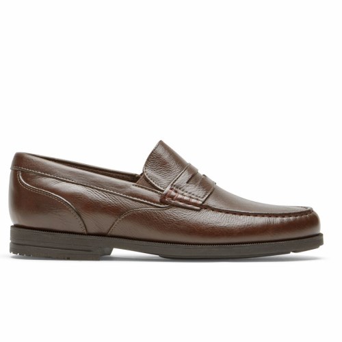 Rockport Preston Penny Loafers Heren Donkerbruin | NL0O62I51