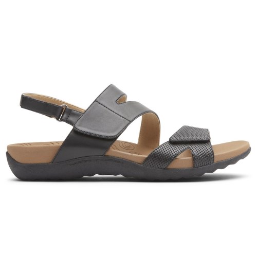 Rockport Ridge Adjustable Asymmetrical Sandalen Dames Zwart | NL86O125M