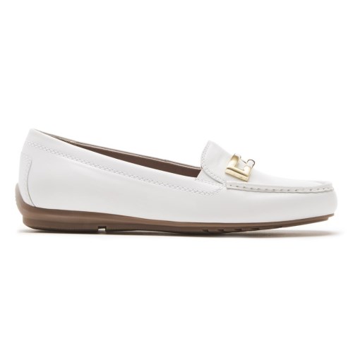 Rockport Total Motion Driver Ornament Loafers Dames Wit | NL6982I5O