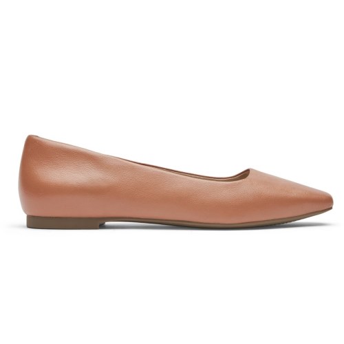 Rockport Total Motion Laylani Plain Ballerina Dames Bruin | NL1I620M8