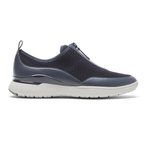 Rockport Total Motion Sport Zip Slip On Sneakers Dames Donkerblauw | NL185MI09